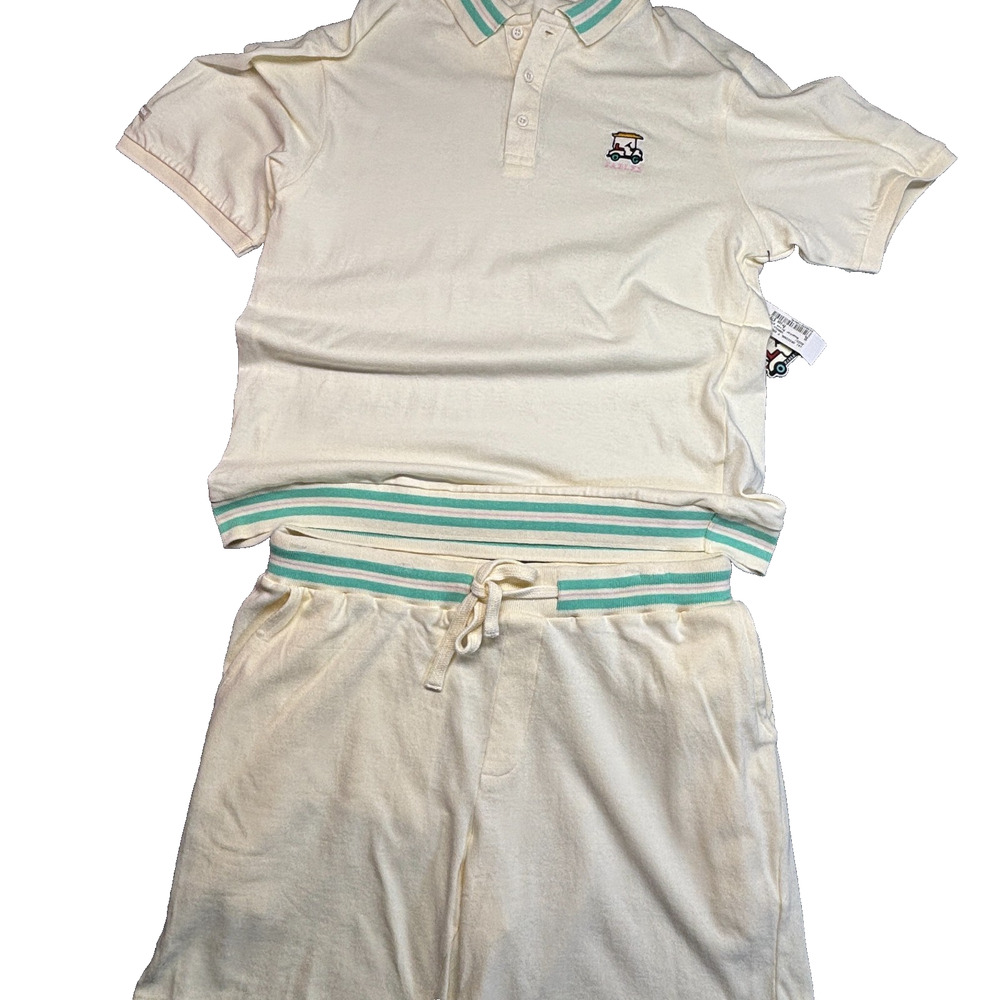 Original Fables Polo Shorts Set XL Cream Golf Cart NWT